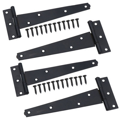 AB Tools 150mm Heavy Duty T Tee Hinges For Doors + Gates With Fixing Screws 4Pc from B&Q