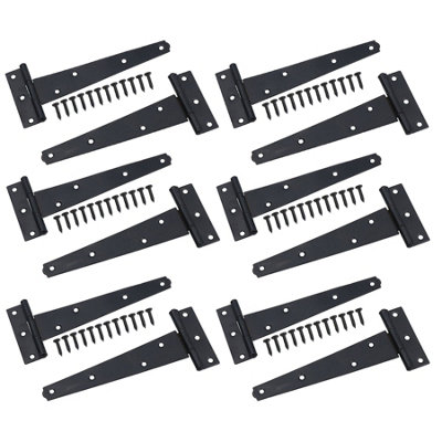 AB Tools 150mm Heavy Duty T Tee Hinges For Doors + Gates With Fixing Screws 12Pc from B&Q