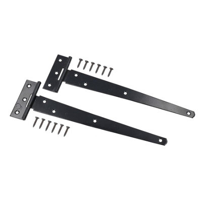 AB Tools 10" (250mm) Heavy Duty T Tee Hinges For Doors + Gates With Fixing Screws 2Pc from B&Q