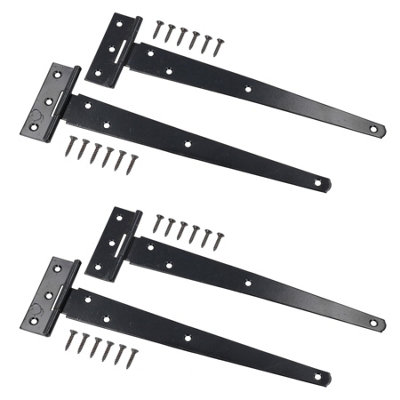 AB Tools 10" (250mm) Heavy Duty T Tee Hinges For Doors + Gates With Fixing Screws 4Pc from B&Q