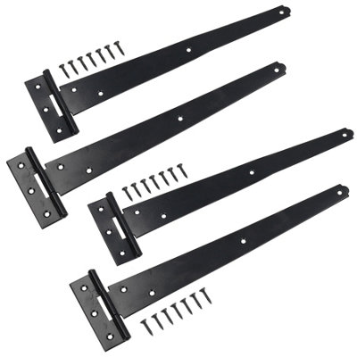 AB Tools 300mm Heavy Duty T Tee Hinges For Doors + Gates With Fixing Screws 4Pc from B&Q