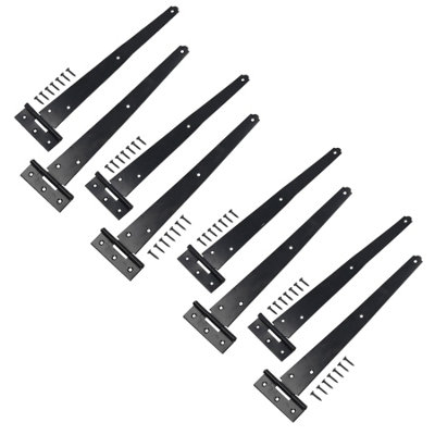 AB Tools 300mm Heavy Duty T Tee Hinges For Doors + Gates With Fixing Screws 8Pc from B&Q