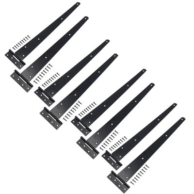 AB Tools 450mm Heavy Duty T Tee Hinges For Doors + Gates With Fixing Screws 8Pc from B&Q