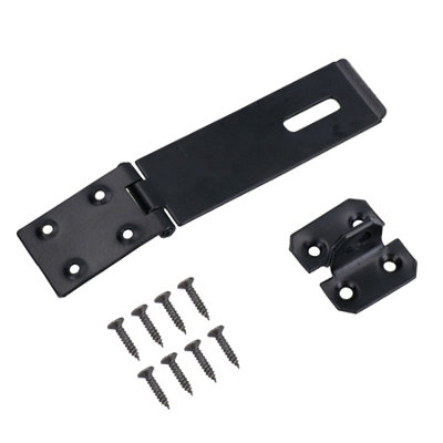 AB Tools 100mm) Heavy Duty Safety Hasp And Staple Security Lock Gates Sheds Doors from B&Q
