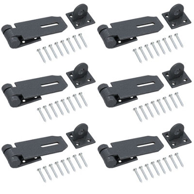 B&Q -  Heavy Duty Hasp And Staple Security Lock For Sheds Doors Gates 6Pk