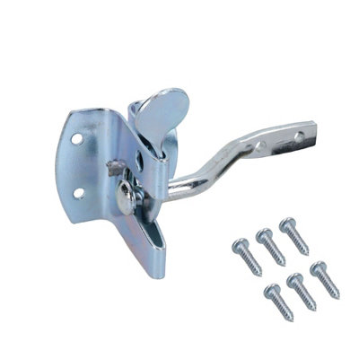 B&Q -  Auto Automatic Gate Latch Catch + Striker Thumb Release Zinc Coated Gates 1Pk