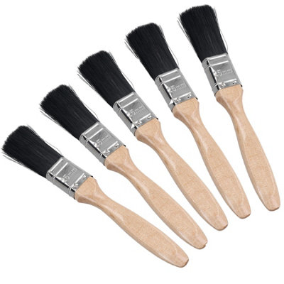 B&Q -  25mm Professional Paint Brush Painters Painting Decorating Wooden Handle 5Pk