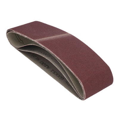 AB Tools 533mm X 75mm Mixed Grit Abrasive Sanding Belts Power File Sander Belt 3Pc from B&Q