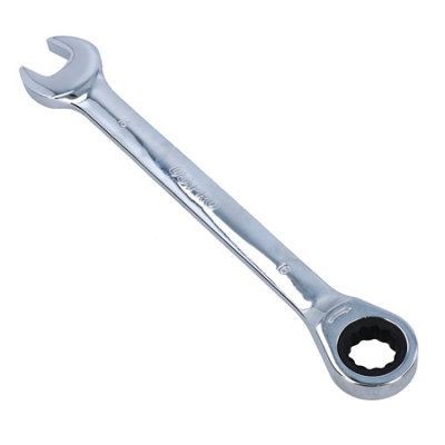 B&Q -  16mm Metric mm Combination Gear Ratchet Spanner Wrench 72 Teeth