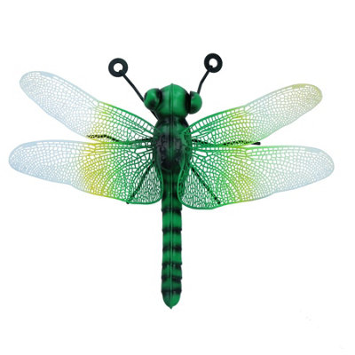 Ab Tools Green Metal Dragonfly Garden/Home Wall Art Ornament Gift 7X22x31cm Small