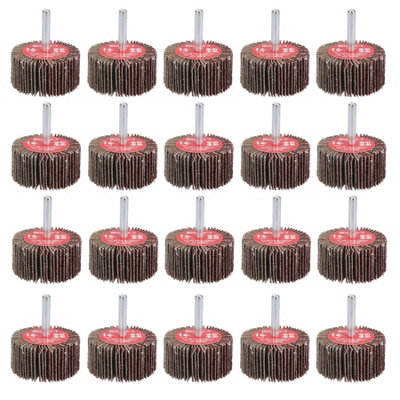 AB Tools 60 Grit 50mm Flap Wheel Disc Abrasive Sanding Pads For Drills 6mm Shank 20Pc from B&Q
