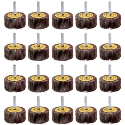 AB Tools 80 Grit 50mm Flap Wheel Disc Abrasive Sanding Pads For Drills 6mm Shank 20Pc from B&Q