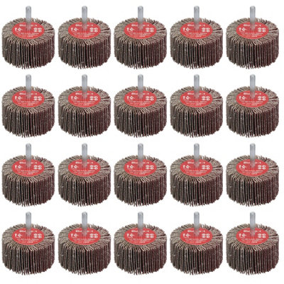 AB Tools 60 Grit 60mm Flap Wheel Disc Abrasive Sanding Pads For Drills 6mm Shank 20Pc from B&Q