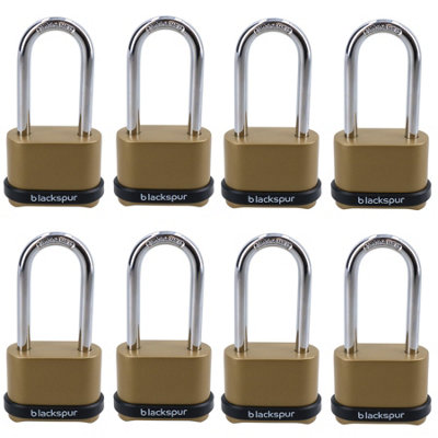 AB Tools 4 Digit Long Hardened Shackle Combination Padlock Security Lock Secure 8Pk from B&Q