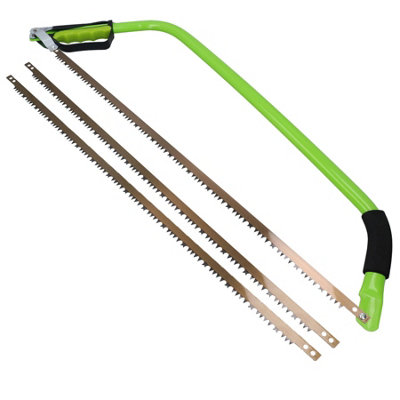 AB Tools 30" Heavy Duty Bow Saw Tree Wood Branch Log Cutter With 2 Spare Blades from B&Q