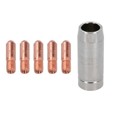 AB Tools 1.0mm Mini Contact Tips 5Pk & Shroud Hobby Welding Torch Welder Mig Gas from B&Q