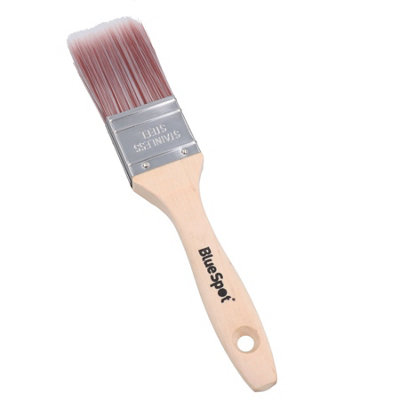 B&Q -  1.5" Synthetic Paint Brush Painting + Decorating Brushes With Wooden Handle 1Pk