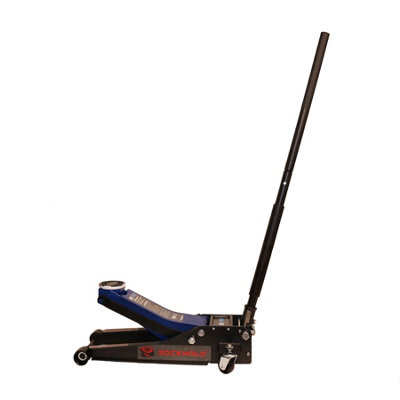 AB Tools 3 Ton Low Profile Trolley Jack Hydraulic Lifting Twin Piston 75mm500mm Range from B&Q