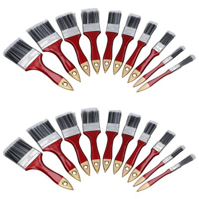 AB Tools 20Pc Painting And Decorating Synthetic Paint Brush Brushes Set