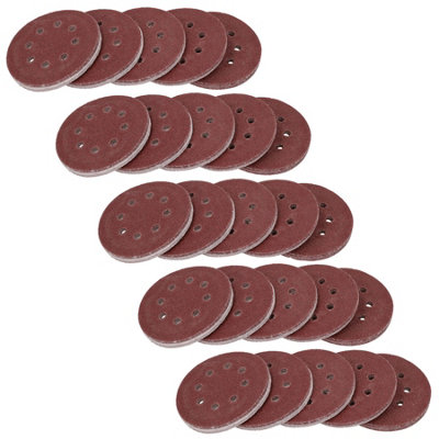 B&Q -  125mm Mixed Grit Hook And Loop Sanding Abrasive Discs Mixed Grit 250 Pack