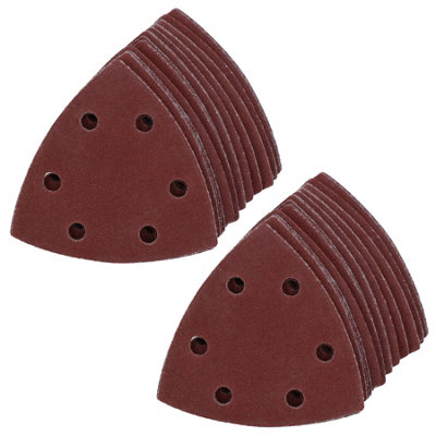 AB Tools 90mm Triangular Sanding Abrasive Discs Pads Hook Loop Backing 120 Grit 100Pk from B&Q
