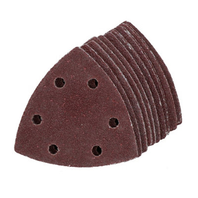 AB Tools 90mm Triangular Sanding Abrasive Discs Pads Hook Loop Backing 40 Grit 50Pk from B&Q
