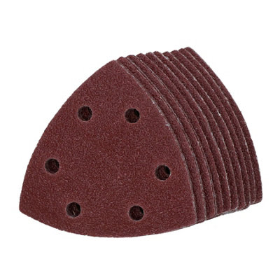 AB Tools 90mm Triangular Sanding Abrasive Discs Pads Hook Loop Backing Mixed Grit 50Pk from B&Q
