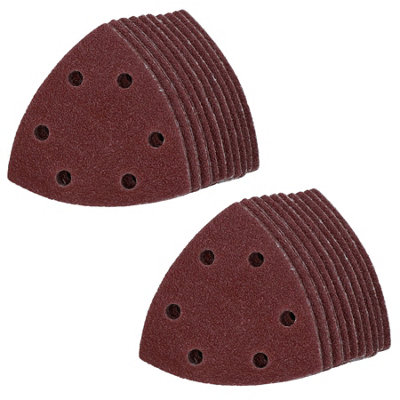 AB Tools 90mm Triangular Sanding Abrasive Discs Pads Hook Loop Backing Mixed Grit 100Pk from B&Q