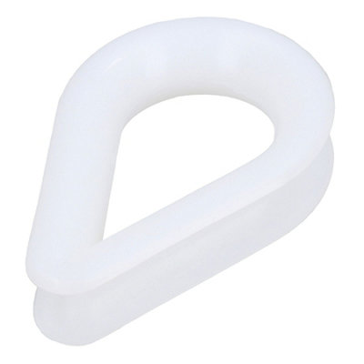 AB Tools White Nylon Rope Splice Thimble For 8mm Rope Spliced Boat Sailing Thimbles from B&Q