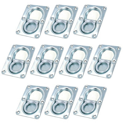 AB Tools Large Recessed Flush Fit Tie Downs Cargo Lashing Eye Rings Anchor Trailers 10Pk from B&Q