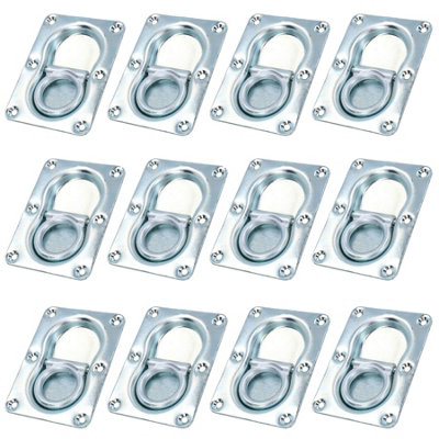 AB Tools Large Recessed Flush Fit Tie Downs Cargo Lashing Eye Rings Anchor Trailers 12Pk from B&Q