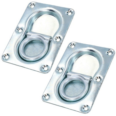 AB Tools Large Recessed Flush Fit Tie Downs Cargo Lashing Eye Rings Anchor Trailers 2Pk from B&Q