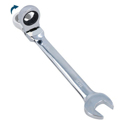 Ab Tools 11/16" Af Sae Imperial Flexible Flexi Head Ratchet Spanner Combination Wrench