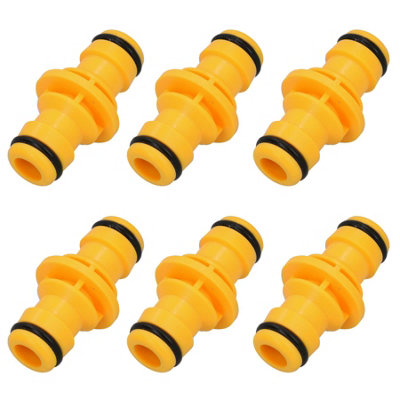 AB Tools 2 Way Male Straight Garden Hose Water Pipe Connector Fast Joiner Coupler 6Pc from B&Q