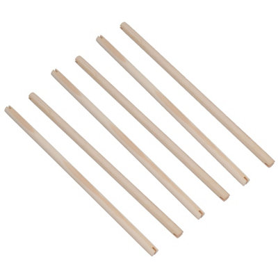 AB Tools 6Pk Wooden Bird Perch Canary Budgie Cockatiel Parrot Bird Cage Accessories 12" from B&Q