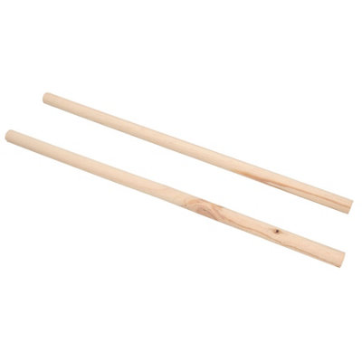 AB Tools 2Pk  Wooden Bird Perch Canary Budgie Cockatiel Parrot Bird Cage Accessories 19" from B&Q