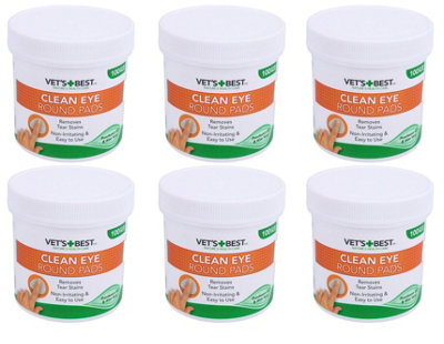 AB Tools 600Pk Dog Puppy Pet Eye Cleaning Round Pads Wipes Tear Stain Remover from B&Q