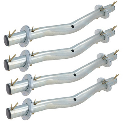 4 Pack Cranked Boat Roller Wing Bracket For Ribbed Side Rollers Dumbbell Trailer - Image 2