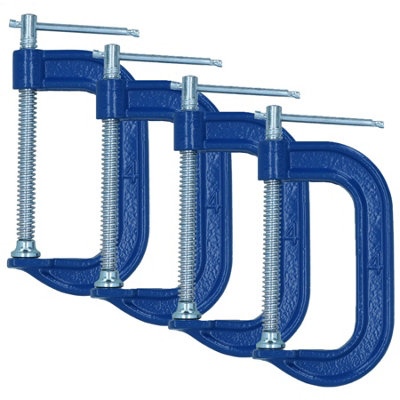 AB Tools 4" G Clamp Fastener Holder Support Vice Clamping For Welding Fabrication 4Pc from B&Q