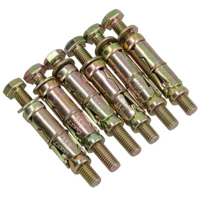 AB Tools M8 8mm X 75mm Expansion Rawl Bolt For Masonry Sleeve Anchors Fastener 6Pk from B&Q