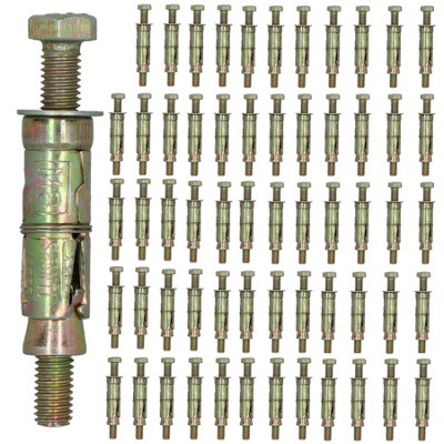 AB Tools M8 8mm X 75mm Expansion Rawl Bolt For Masonry Sleeve Anchors Fastener 60Pk from B&Q