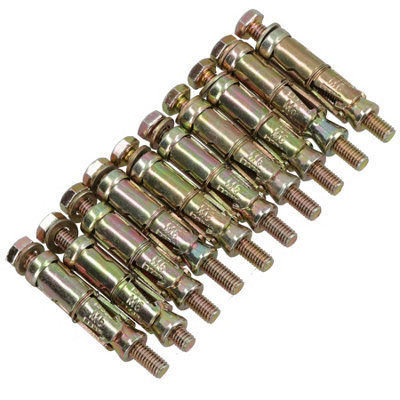 Ab Tools M6 6Mm X 60Mm Expansion Rawl Bolt For Masonry Sleeve Anchors Fastener 10Pk Light