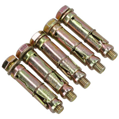 AB Tools M10 10mm X 70mm Expansion Rawl Bolt For Masonry Sleeve Anchors Fastener 5Pk from B&Q