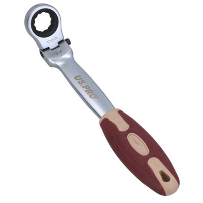 AB Tools 17mm Flexi Flexible Enclosed Ring Ratchet Spanner With Lockable Head 72 Teeth from B&Q