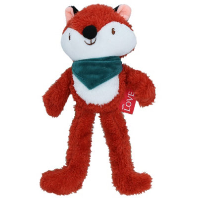 B&Q -  Small Dog Christmas Gift Bandana Buddy Fox Squeak Plush Play Toy Xmas Present
