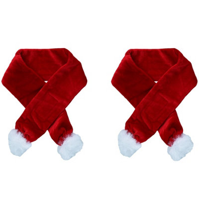 AB Tools 2Pk Dog Humorous Novelty Festive Christmas Santa's Scarf Medium Size from B&Q