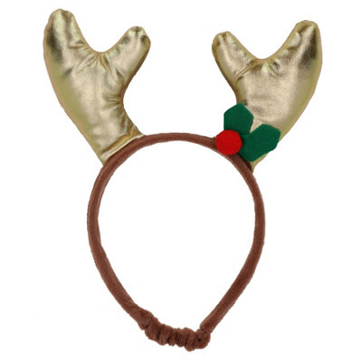 AB Tools Dog  Dog Humorous Novelty Christmas Gold Antler Headband Small Xmas Gift from B&Q