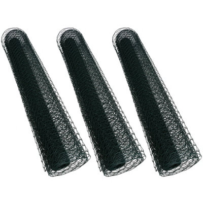 B&Q -  Pvc Coated Galvanised Wire Netting Fencing Mesh Chicken Wire 30M X 0.9M X 25mm