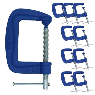AB Tools Screw G Clamp Fastener Holder Clamping For Woodworking Welding 4In 10 Pack from B&Q