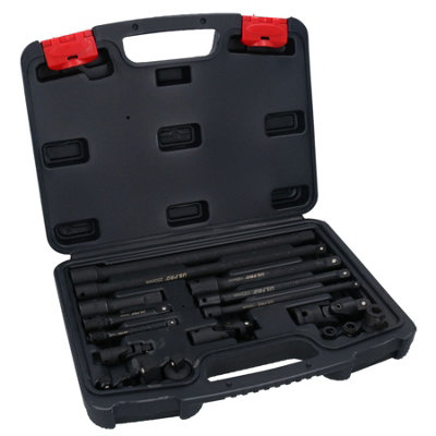 AB Tools 18Pc Impact Socket Adaptor And Accessory Kit Extensions Ujs Bits Mixed Drive from B&Q